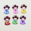 Moda Nacional Dibujos Animados Vestido Tang Niña Cara Brillante Accesorios de Resina Pegamento Crema Material para Pegatina de Refrigerador DIY Carcasa de Teléfono Móvil Pegatina para Taza de Agua