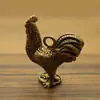 Pisa el pollo de la fortuna pollo adornos de bronce colgante llavero de coche colgante DIY latón retro viejo antiguo mascota de té