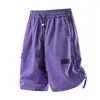 Verano Nuevo Estilo Pantalones Cortos de Cinco Puntos Marca de Moda Casual Pantalones Cargo Convertibles 2025 Negro Crepúsculo Rosa Fruta del Dragón