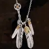 Set de Cadena Estilo Yu Hongtai, Mismo Estilo que Takahashi Goro, Collar Largo de Pluma Turquesa, Cadena para Suéter, Venta Directa del Fabricante