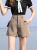 Shorts de Traje para Mujer Verano 2025 Nuevos Sueltos de Cintura Alta Corte A Blanco Modernos Ins Ropa Exterior Delgado Casual Pantalones de Pierna Ancha