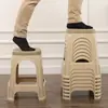 Taburete de plástico para adultos, goma engrosada, apto para uso doméstico, silla de comedor para sala de estar, taburete alto, mesa de centro, taburete bajo pequeño para niños, banco de plástico