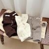 Calcetines para Niñas Otoño e Invierno Estilo Coreano Ins Etiqueta de Tela Cubre Pantorrillas Invierno Cálido para Niños Calcetines Holgados de Color Sólido