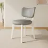 Cadeira de Jantar em Madeira Maciça Casa Moderna Estilo Creme Cadeira Estofada Banqueta de Jantar Hotel Negociação Leve Luxo Encosto Cadeira de Jantar