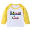 2023 transfronteiriço nova primavera e outono camiseta infantil gola redonda cartoon camisa de manga comprida camisa de fundo meninos e meninas bebê camiseta de algodão