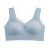 Seda Gelo Sem Fio Respirável Sutiã Camisola Sem Costura Feminino com Costas em U e Bojo Completo