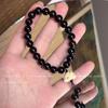 Pingente de Lótus de Sândalo Pulseira Média Antiga Trançada Design de Nicho Estilo Étnico Pulseira de Contas de Buda para Casal Versátil Acessórios