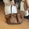Nueva Moda Transfronteriza Retro Simple Bolso Tote de Gran Capacidad Tejido en Relieve para el Trabajo Diario Bolso de Hombro para Mujer Bolso de Mano