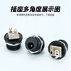 Enchufe de Alimentación DC DC-021 5.5*2.1/2.5mm Tipo Cable Soldado de 3 Pines Interfaz DC Enchufe Hembra de Carga