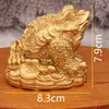 Sapo Dourado de Três Patas Areia, Ouro Cheio de Diamantes, Artesanato Recortado, Peças de Brinquedo, Pet de Chá que Morde Dinheiro, Enfeites de Metal para Mesa de Escritório