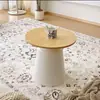Set de Mesas de Centro para Sala de Estar Estilo Crema Blanca Estilo Celebridad de Internet Minimalista Moderno Apartamento Pequeño Mesa Auxiliar Redonda Mesa de Centro Pequeña