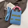 Monedero para Fiesta Estudiantil, Bolso para Teléfono Móvil de Compras, Bolso de Hombro Pequeño Tejido, Bolso de Mano Lindo Versátil, Bolso Cruzado Mini para Mujer