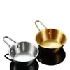 Tazón de Acero Inoxidable Extra Grueso Estilo Coreano para Vino de Arroz con Asa, Tazón Pequeño para Cocina Coreana, Tazón Redondo Estilo Japonés para Salsas de Barbacoa