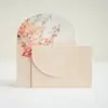 Sobre de terciopelo con solapa curva con diseño estampado en caliente de estrella, piña y bastón de caramelo, adecuado para tarjetas de Navidad y Año Nuevo, para ventas transfronterizas