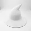 Sombrero de Bruja Puntiagudo de Halloween, Plegable, Estilo Hip-Hop, Suministro Transfronterizo Europeo y Americano, Sombrero de Mago de Gasa de Algodón Hip-Hop, Venta al por mayor del fabricante