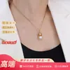 Marka francês ins estilo joias bulbo pingente clavícula cadeia titânio aço 18K ouro vintage imitação colar de pérolas para as mulheres