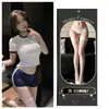 Novo Conjunto Sexy de Lingerie Duas Peças Customizado Roupa de Estudante Shorts de Ginástica Estilo Japonês Uniforme Sexy Qqny Dropshipping
