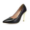 Nuevos Zapatos de Salón de Punta Aguda con Patrón de Escamas de Pez de Boca Baja Estilo Británico, Tacones Altos para Danza Jazz, Zapatos de Mujer Estilo Urbano, Tallas Grandes 40-48