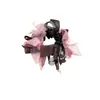 Elegante liga para el cabello de cristal, cuerda para coleta, accesorio para moño súper de hada para mujer, nuevo modelo 2026 anillo para el cabello con lazo de seda