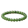 Pulseira de Jade Verde de Taiwan, Pulseira Verde Espinafre, Cordão de Contas de Material da Mongólia Exterior, Jade Hetian, Pulseira Cor de Jaspe, Cordão de Contas de Oração Budista