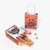 Bolsa de papel para dulces de Halloween de tamaño pequeño en stock, mini bolsa de papel de cuero de vaca blanco colorido para artículos de regalo de fiesta temática de Halloween
