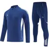 25 Tipos de Uniformes de Entrenamiento de Fútbol para Niños y Adultos, Uniformes Básicos de Entrenamiento de Fútbol de Manga Larga con Media Cremallera para Club, Secado Rápido