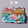 Ímãs de Geladeira de Madeira de Marcos Chineses, Cidades Turísticas, Hong Kong, Macau, Qingdao, Xuzhou, Atacado Ímãs de Geladeira de Xangai