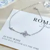 Pulsera de Plata de Ley 925 de Cristal de Hielo y Trébol de Cuatro Hojas para Mujer, Pulsera de Lujo Ligero de Moda con Diamantes Completa Estilo Bosque con un Toque de Alta Gama
