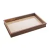 Bandeja de Madeira com Sisal Trançado Natural 37,5cm x 23,5cm x 4cm - Woodart