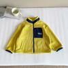 Nausicaä do Vale do Vento 2025 Nova Roupa de Inverno Infantil Roupa Infantil Estilo Coreano Jaqueta de Lã Polar Dupla Face Tops Espessos de Cor Contrastante para Meninos