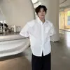Camisa de Manga Curta com Estrutura Multicamadas para Ombro, Design de Alto Padrão para Homens, Fornecimento Transfronteiriço de Comércio Exterior