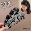 Diadema de Organza con Dientes de Cristal Estilo Dongdaemun Coreano para Mujer, Diadema Versátil de Parte Superior para Lavarse la Cara