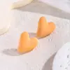 Pendientes de Celebridad de Internet Europeos y Americanos Moda Ins Diseño Simple Corazón de Melocotón Forma de Corazón Pendientes Retro Elegantes Versátiles para Mujer