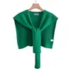 Chal de Alta Gama con Chaleco de Punto Pequeño, Color Sólido, Nuevo Estilo Primavera y Otoño, Protector de Cuello Versátil para Vestir en Capas, Chal Pequeño, Cuello Falso