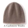 Chapéu de Cashmere Puro Espesso com Blocos de Cor de Camada Dupla para Homens e Mulheres, Touca de Inverno, Chapéu com Proteção para Orelhas, Chapéu Despojado, Chapéu de Casal para o Frio