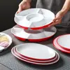Prato de Melamina Xiangyuan Prato Comercial Shunde Compartimento para Sashimi de Peixe Prato de Ingredientes Porcelana de Imitação Lanche Sobremesa Travessa de Cinco Compartimentos