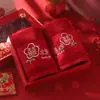 Toalla de Boda Dote Bordada Toalla Roja para la Cara Dote de la Novia Regalo de Retorno Caja de Regalo de Boda Toalla para la Cara
