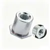 Stud Porca de Pressão com Furo Passante Galvanizado So-M2.5, Stud de Pressão Hexagonal Externo com Rosca Interna, Porca de Pressão com Cabeça Chata
