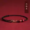 Pulsera de Cuerda Roja Benmingnian para Mujer, Cuerda de Mano Tejida Dinero Ilimitado, Pulsera de Tobillo con Cuenta de Cinabrio Buena Suerte, Regalo para Hombre, Venta al por Mayor