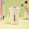 Caneca de Café Octogonal Aço Inoxidável 304 Termos Caneca a Vácuo com Cordão Copo para Beber Direto no Carro Caneca Personalização
