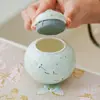 Fabricante Hoshino Yunhe Lata de Té Cerámica Pintada a Mano Lata de Almacenamiento Portátil de Alta Gama Lata Sellada a Prueba de Humedad Lata de Almacenamiento