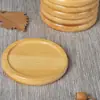Venta al por mayor directa de fábrica posavasos de bambú para taza de té portavasos accesorios para juego de té posavasos redondo cuadrado aislado se puede grabar LOGOTIPO