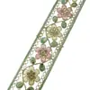 Encaje de base de organza de 4 cm para accesorios de ropa, estilo étnico, bordado con cinta, encaje, accesorios para ropa infantil Hanfu, DIY