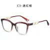 Óculos de Sol Femininos Cat Eye Transfronteiriços Sul-Americanos com Lentes Planas Moda Nova Bloqueio de Luz Azul Armação TR Armação Completa para Óculos