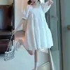 Vestido de Maternidade Fino de Verão 2022 Cobertura da Barriga Solto Verão Manga Bufante Redutor de Idade Popular na Internet Vestido de Maternidade Verão