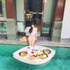 Plato flotante de ratán para piscina al aire libre, bandeja de agua para hotel de alojamiento familiar de Bali, cesta de cuerda para té de la tarde de Cyber Celebrity