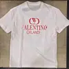 100% algodão, com estampa de letras Vano transfronteiriça, modelagem solta, gola redonda, manga curta, unissex, estilo verão, por Warren Tian N