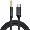 Cable de Audio Tipo-C a 3.5mm para Altavoces de Audio de Coche, Conector Auxiliar para Tablets, Teléfonos Móviles, Adaptador de Reproducción de Audio para Coche