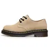 Zapatos de Cuero 1461 de Caña Baja Cuidadosamente Seleccionados para Mujer, Botines Cortos de Cuero Genuino Estilo Británico Talla Grande, Zapatos Casuales de Trabajo con Punta Redonda para Hombres y Mujeres, Estilo de Pareja