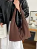 Bolsa de ombro leve vintage 2026 estilo coreano Dongdaemun moda xadrez texturizado simples listrado sob o braço